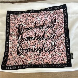 Victoria's Secret Pink and Black Floral Scarf